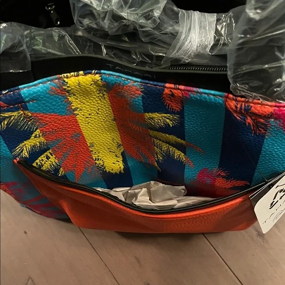 Tahari Colorful Palm Tree Tote Bag - Picture 5 of 7